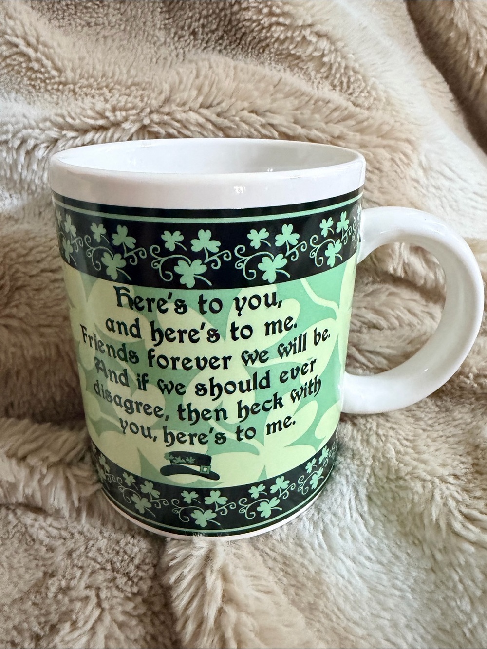 GANZ Green Shamrock Friendship Ceramic Mug - Picture 2 of 4